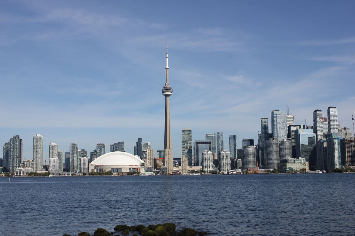 Toronto skyline with the iconic CN Tower during the day