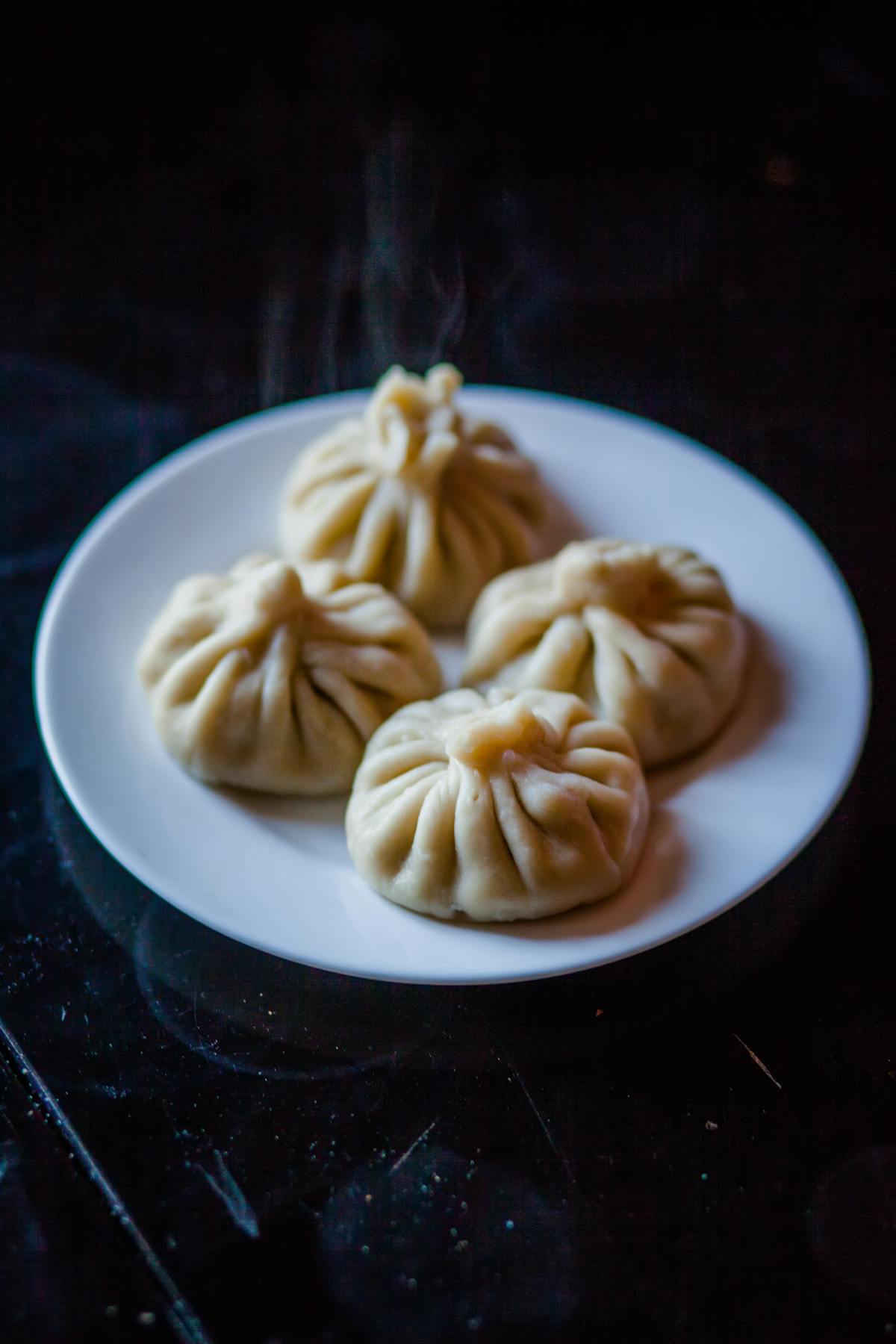 Close-up of Cantonese dim sum served on a plate