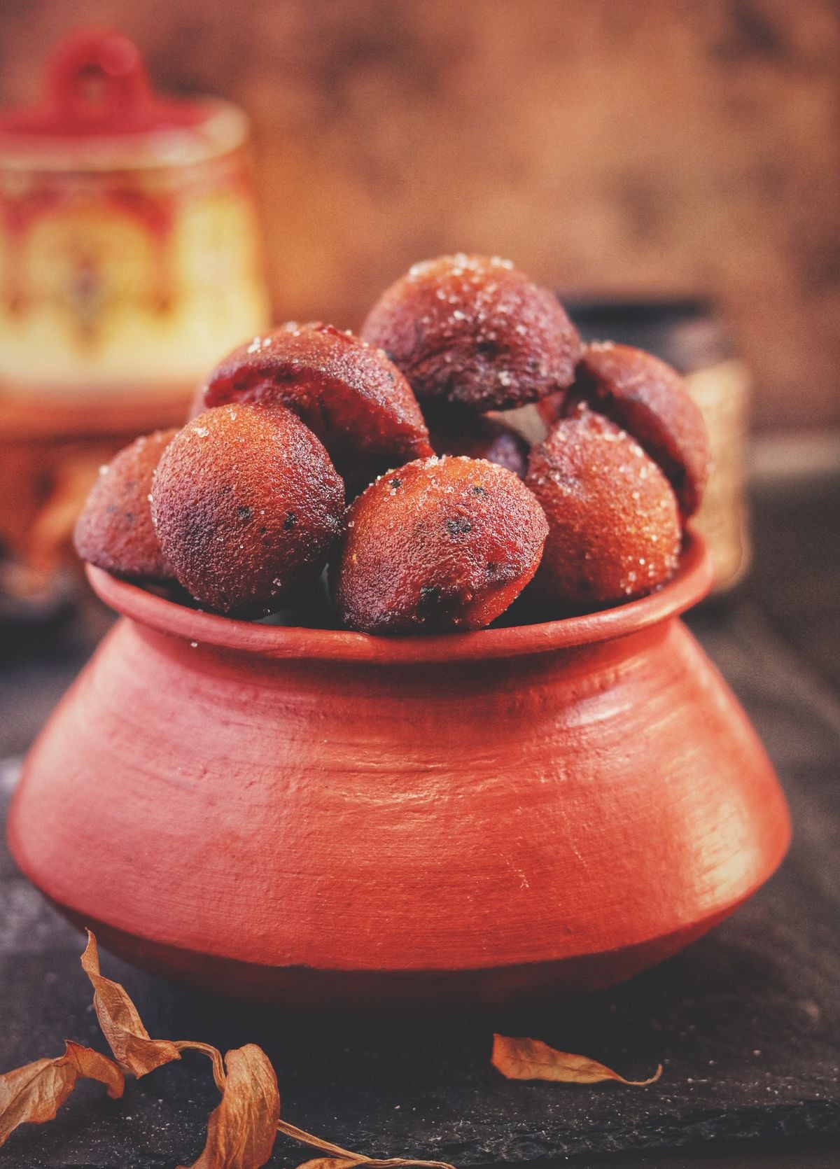 Food cooking in a traditional clay pot